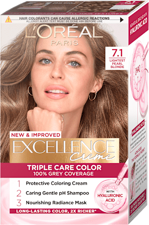 Боя за коса Excellence Creme, Nr.7.1 Пепеляво русо L'ORÉAL PARiS EXCELLENCE Creme