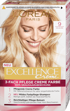 Creme 3-Fach Pflege Creme Farbe - Nr. 9 Hellblond L'ORÉAL PARiS EXCELLENCE Creme