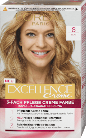 Creme 3-Fach Pflege Creme Farbe - Nr. 8 Blond L'ORÉAL PARiS EXCELLENCE Creme