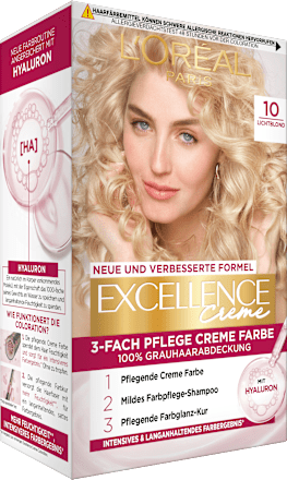 Haarfarbe 10 Lichtblond L'ORÉAL PARiS EXCELLENCE Creme