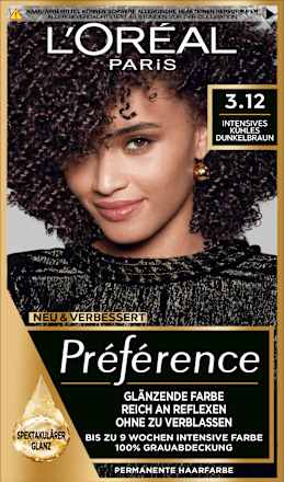 Permanente Haarfarbe - Nr. 3.12 Toronto intensives kühles Dunkelbraun L'ORÉAL PARiS PRÉFÉRENCE