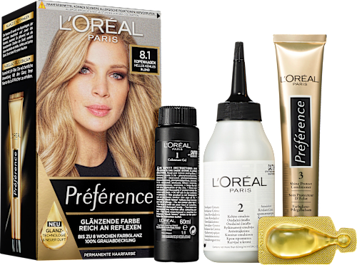 Haarfarbe Helles Kühles Blond, 8.1 Kopenhagen L'ORÉAL PARiS PRÉFÉRENCE