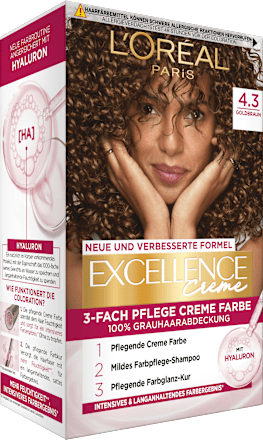 Haarfarbe 4.3 Goldbraun L'ORÉAL PARiS EXCELLENCE Creme