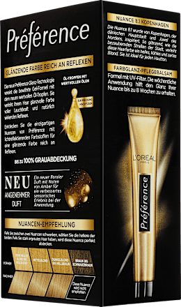 Haarfarbe Helles Kühles Blond, 8.1 Kopenhagen L'ORÉAL PARiS PRÉFÉRENCE