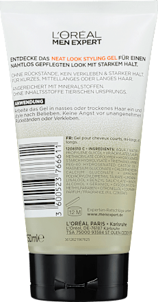 Haargel InvisiControl Neat Look Styling Gel L'ORÉAL PARiS MEN EXPERT