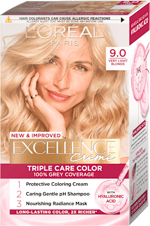 Боя за коса Excellence Creme, Nr.9 Много светло русо L'ORÉAL PARiS EXCELLENCE Creme