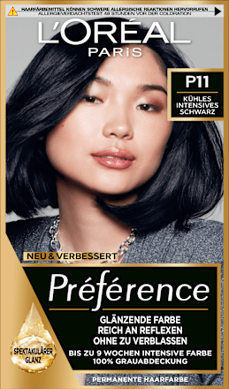 Haarfarbe P11 Kühles Intensives Schwarz L'ORÉAL PARiS PRÉFÉRENCE