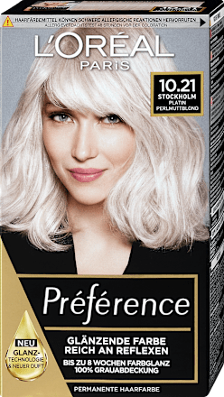 Permanente Haarfarbe - Nr. 10.21 Stockholm Platin Perlmuttblond L'ORÉAL PARiS PRÉFÉRENCE
