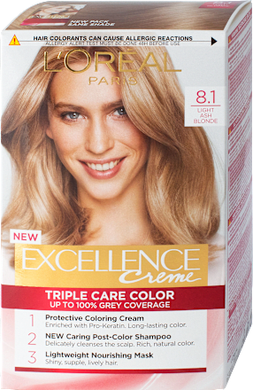Boja za kosu - 8.1 Light Ash Blonde L'ORÉAL PARiS EXCELLENCE Creme