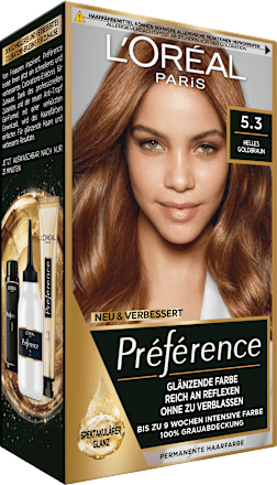 Haarfarbe 5.3 Helles Goldbraun L'ORÉAL PARiS PRÉFÉRENCE