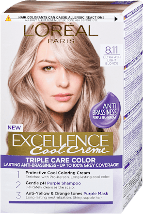 Boja za kosu – 8.11 Ultra Ash Light Blonde L'ORÉAL PARiS EXCELLENCE Creme