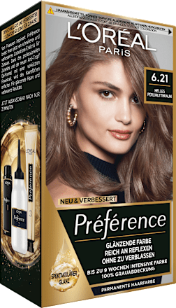 Haarfarbe 6.21 Helles Perlmuttbraun L'ORÉAL PARiS PRÉFÉRENCE