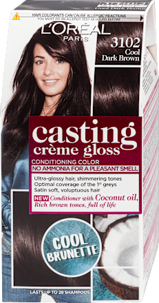 Боя за коса без амоняк, Nr.3102 Cool Dark Brown L'ORÉAL PARiS CASTING Crème Gloss