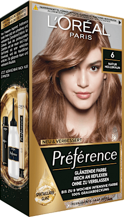 Haarfarbe 6 Natur Hellbraun L'ORÉAL PARiS PRÉFÉRENCE