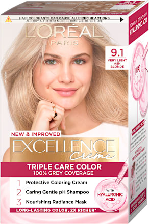 Boja za kosu - 9.1 Very Light Ash Blonde L'ORÉAL PARiS EXCELLENCE Creme