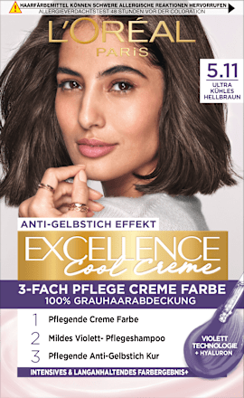 Excellence Cool Creme Haarfarbe - Nr. 5.11 Ultra Kühles Hellbraun L'ORÉAL PARiS EXCELLENCE Creme