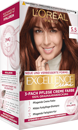 Haarfarbe 5.5 Schokobraun L'ORÉAL PARiS EXCELLENCE Creme