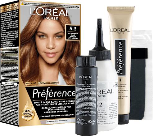 Tartós hajfesték, Virginia - világos aranybarna 5.3 L'ORÉAL PARiS PRÉFÉRENCE