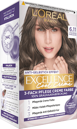 Haarfarbe Cool Creme 6.11 Ultra Kühles Dunkelblond  L'ORÉAL PARiS EXCELLENCE Creme