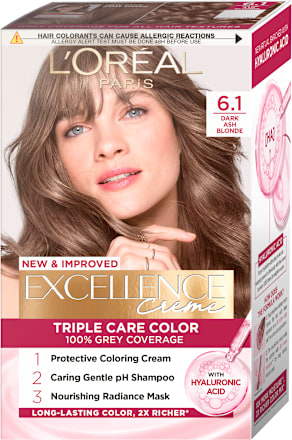 Boja za kosu - 6.1 Dark Ash Blonde L'ORÉAL PARiS EXCELLENCE Creme