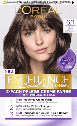 Boja za kosu – 6.11 Ultra Ash Dark Blonde L'ORÉAL PARiS EXCELLENCE Creme