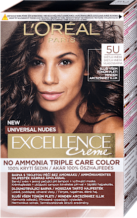 barva na vlasy Nudes Světlá hnědá 5U L'ORÉAL PARiS EXCELLENCE Creme