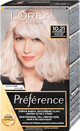 Farba na vlasy - 10:21 veľmi veľmi svetlá perlová blond L'ORÉAL PARiS PRÉFÉRENCE