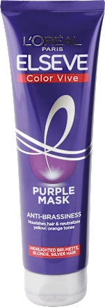 Maska na vlasy pre melírované hnedé, blond a strieborné vlasy Color Vive Purple  L'ORÉAL PARiS ELSEVE