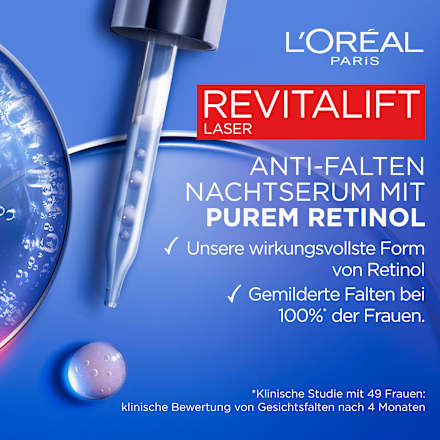 Anti Falten Nachtserum Revitalift Laser mit Retinol L'ORÉAL PARiS