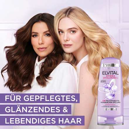 L’Oréal Paris ELVIVE HIDRA HIALURÓNICO Conditioner – 72h Hydration Für Trockenes Haar, 2x300ml