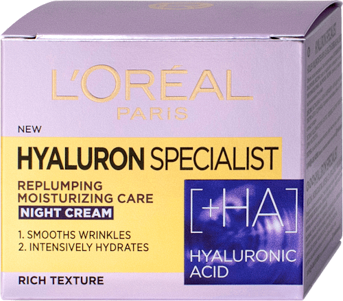 Nočna vlažilna krema za povrnitev volumna Hyaluron Specialist L'ORÉAL PARiS