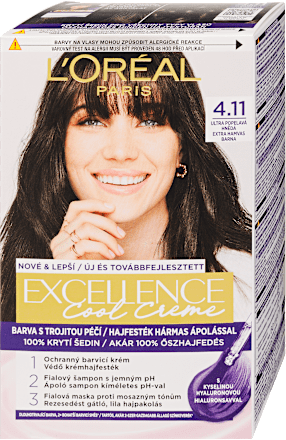 Tartós hajfesték, extra hamvas barna 4.11 L'ORÉAL PARiS EXCELLENCE Creme