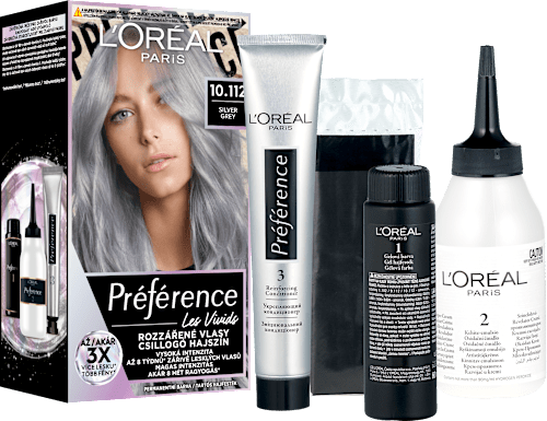 Tartós hajfesték, silver grey 10.112 L'ORÉAL PARiS PRÉFÉRENCE