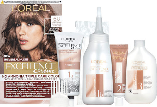 barva na vlasy Nudes Tmavá blond 6U L'ORÉAL PARiS EXCELLENCE Creme