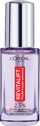 Siero contorno occhi con 2,5% acido ialuronico + caffeina Revitalift Filler L'ORÉAL PARiS