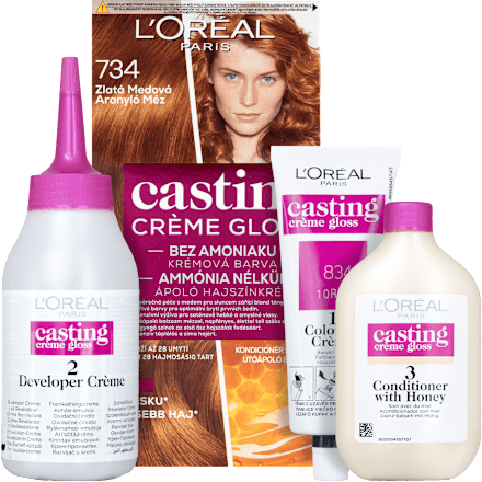 Farba na vlasy - 734 zlatá medová L'ORÉAL PARiS CASTING Crème Gloss