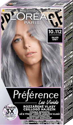 Tartós hajfesték, silver grey 10.112 L'ORÉAL PARiS PRÉFÉRENCE