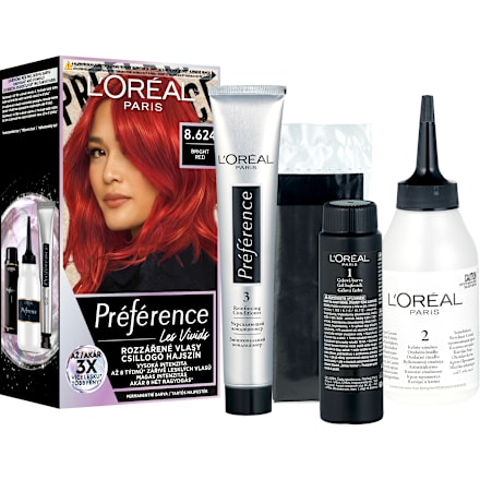 Tartós hajfesték, bright red 8.624 L'ORÉAL PARiS PRÉFÉRENCE