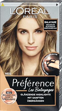 Les Balayage Haarfarbe Highlight für Dunkelblondes bis Hellbraunes Haar L'ORÉAL PARiS PRÉFÉRENCE