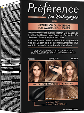 Les Balayage Haarfarbe Highlight für Dunkelblondes bis Hellbraunes Haar L'ORÉAL PARiS PRÉFÉRENCE