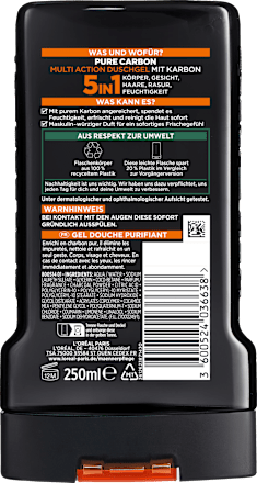Duschgel Pure Carbon mit Karbon, Multi Action 5in1 L'ORÉAL PARiS MEN EXPERT