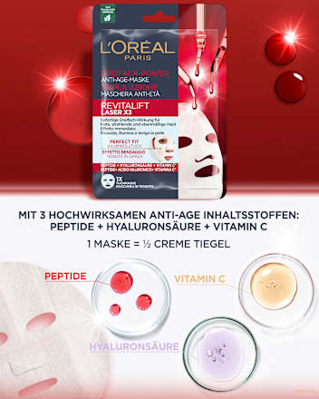 Tuchmaske Anti Age Dreifach-Power L'ORÉAL PARiS
