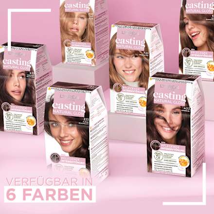 Intensivtönung Natural Gloss 523 Haselnuss Hellbraun  L'ORÉAL PARiS CASTING Crème Gloss