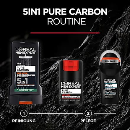 Duschgel Pure Carbon mit Karbon, Multi Action 5in1 L'ORÉAL PARiS MEN EXPERT