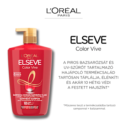 Sampon Color Vive, festett és melírozott hajra L'ORÉAL PARiS ELSEVE