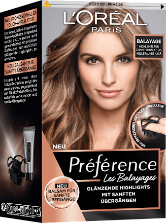 Balayage Strähnchen-Set für dunkelblondes bis hellbraunes Haar L'ORÉAL PARiS PRÉFÉRENCE