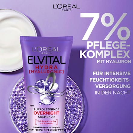 Hydra Hyaluronic Aufpolsternde Overnight Cremekur L'ORÉAL PARiS ELVITAL