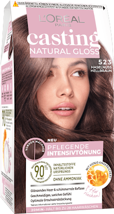 Intensivtönung Natural Gloss 523 Haselnuss Hellbraun  L'ORÉAL PARiS CASTING Crème Gloss
