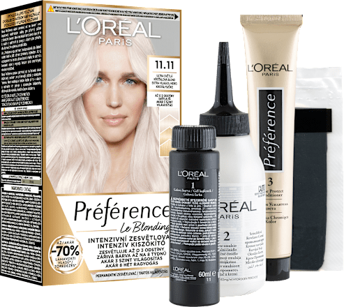 Tartós hajfesték Le Blonding, extra világos hideg kristályszőke 11.11 L'ORÉAL PARiS PRÉFÉRENCE