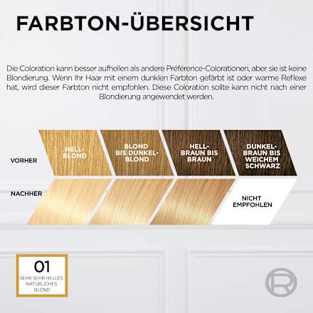 Haare Aufheller 01 Sehr sehr helles natürliches Blond L'ORÉAL PARiS PRÉFÉRENCE